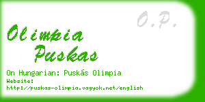 olimpia puskas business card