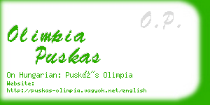 olimpia puskas business card